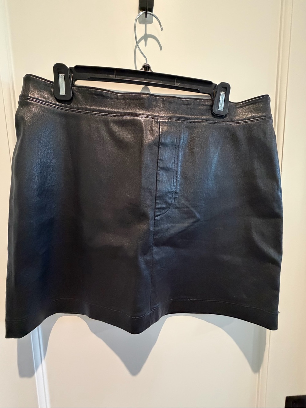 Helmut Lang Black Leather Mini Skirt